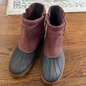 Sperry Brown and Black Winter Boots Size 8